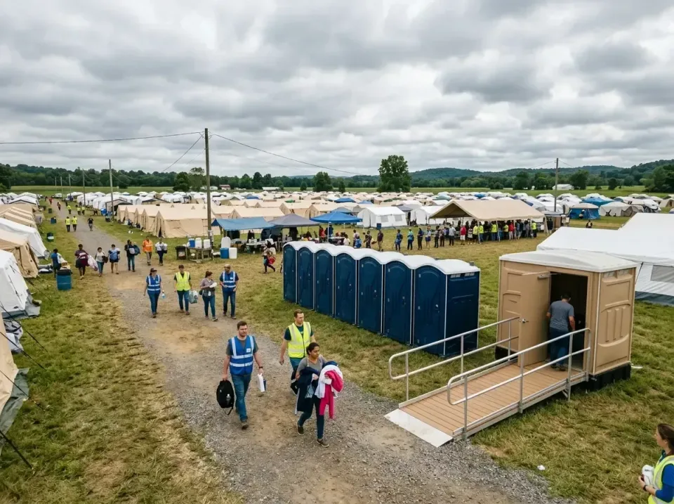 disaster-relief-camp-restrooms-010 — frequently asked questions, Dumpster & Portable Bathrooms Rental in Paramount-Long Mead…